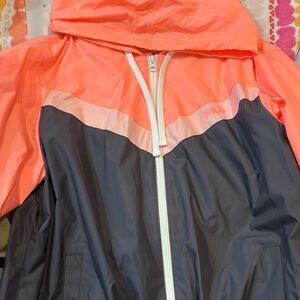 Fila Peach and Dark Gray Hooded Jacket